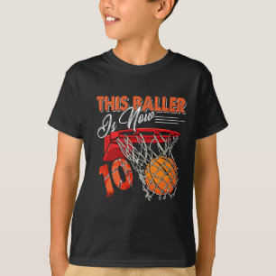 10. Geburtstag Basketball Spaß 10 Jahre Altes Kind T-Shirt