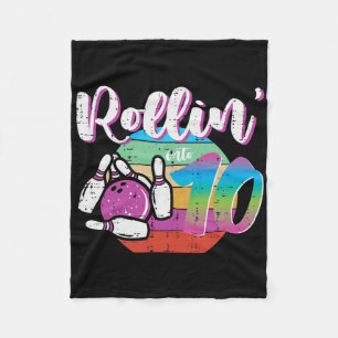 10. Geburtstag Bowling Rollin in 10 Tage Bowler G Fleecedecke