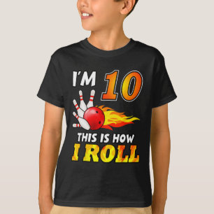 10. Geburtstag Bowling So Roll ich 10 Jahre T-Shirt