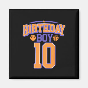 10. Geburtstag Boy Basketball Lover 10 Jahre Altes Magnet
