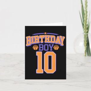 10. Geburtstag Boy Bysketbyll Lover 10 Years Old B Karte