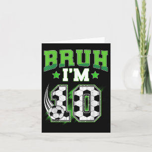 10. Geburtstag Boy Soccer Bruh Im 10-jährigen Spor Karte