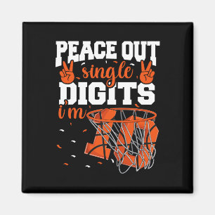 10. Geburtstag Boys Basketball Peace Out Single Di Magnet