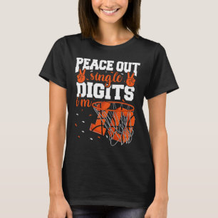10. Geburtstag Boys Basketball Peace Out Single Di T-Shirt