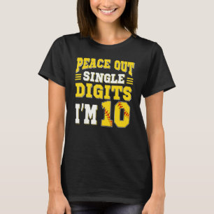 10. Geburtstag Boys Softball Peace Out Single Digi T-Shirt