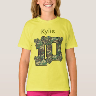 10. Geburtstag CAMOUFLAGE individueller Name V11 T-Shirt