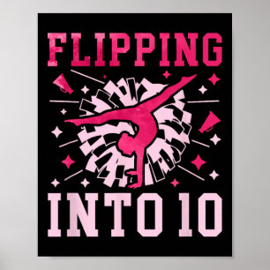 10. Geburtstag Cheerleader Zehn Jahre alte Cheerle Poster