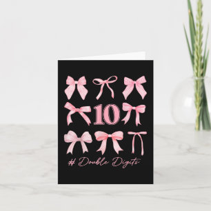10. Geburtstag Coquette Bow Doppelziffern Geburtst Karte
