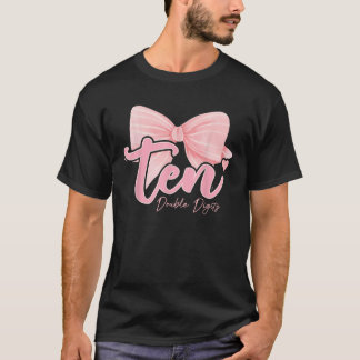 10. Geburtstag Coquette Bow Pink 10 Jahre alt Gebu T-Shirt