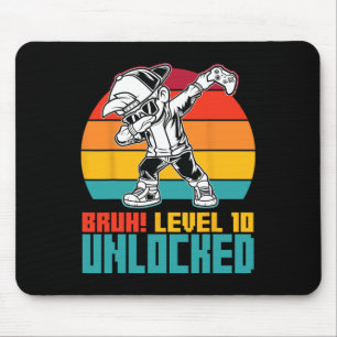 10. Geburtstag Dabbing Boy Bruh Stufe 10 Jahre alt Mousepad