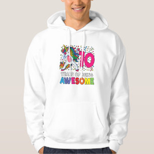 10. Geburtstag Dabbing Einhorn Party Geschenk 10 J Hoodie