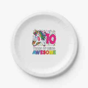 10. Geburtstag Dabbing Einhorn Party Geschenk 10 J Pappteller