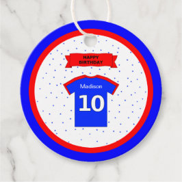 10. Geburtstag danke Ihnen rot-blauen Sportstars Geschenkanhänger