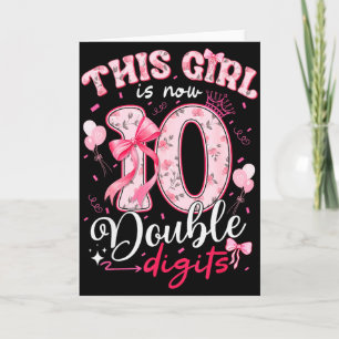 10. Geburtstag Dieses Mädchen ist jetzt 10 Doppelz Karte