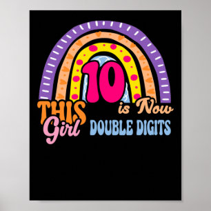10. Geburtstag dieses Mädchen ist jetzt 10 zweiste Poster