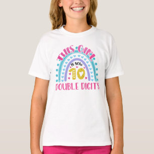 10. Geburtstag dieses Mädchen ist jetzt 10 zweiste T-Shirt
