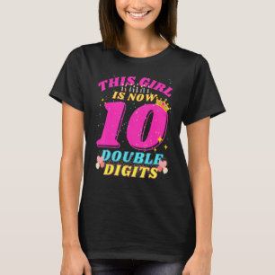 10. Geburtstag dieses Mädchen ist jetzt 10 zweiste T-Shirt