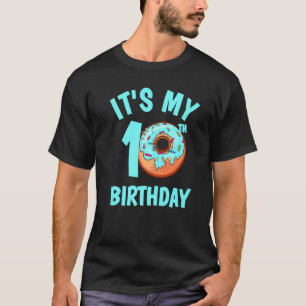 10. Geburtstag Donut mit Sprinklen doppelte Ziffer T-Shirt