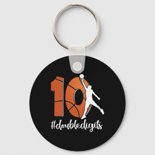 10. Geburtstag Doppelstühle zehn Basketball für Ju Schlüsselanhänger