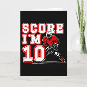 10. Geburtstag Eishockey Junge Zehn Jahre Alt Eish Karte