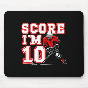 10. Geburtstag Eishockey Junge Zehn Jahre Alt Eish Mousepad