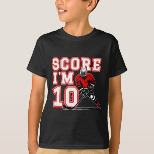 10. Geburtstag Eishockey Junge Zehn Jahre Alt Eish T-Shirt