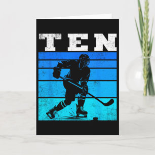 10. Geburtstag Eishockey Jungen Zehn Hockey Geburt Karte