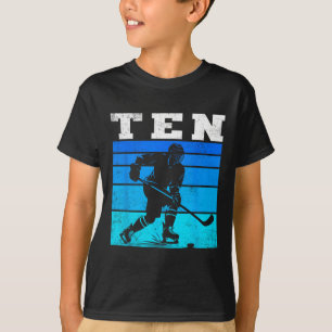 10. Geburtstag Eishockey Jungen Zehn Hockey Geburt T-Shirt