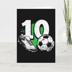 10. Geburtstag Fußballspieler 10 Jahre alt Karte