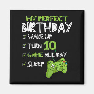 10. Geburtstag Gaming 10 Jahre alt Perfect Gamer G Magnet