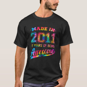 10. Geburtstag Gefärbte Krawatte 10 Jahre alt Pha T-Shirt