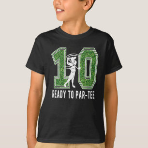 10. Geburtstag Geschenk Golf Player 10 Jahre alter T-Shirt