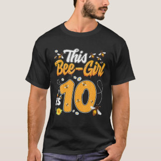 10. Geburtstag Girl Bee Thema 10 Jahre alt Matchin T-Shirt