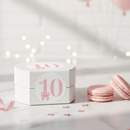 10. Geburtstag Girl Pink Bow Sticker