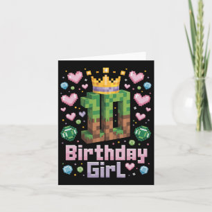 10. Geburtstag Girl Shirt Gaming Pixel Party 10 Ja Karte