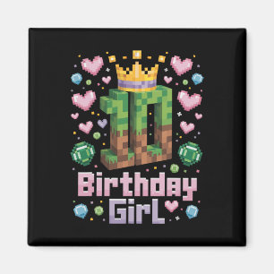 10. Geburtstag Girl Shirt Gaming Pixel Party 10 Ja Magnet