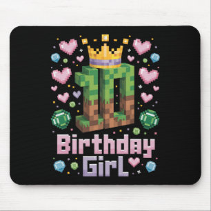 10. Geburtstag Girl Shirt Gaming Pixel Party 10 Ja Mousepad