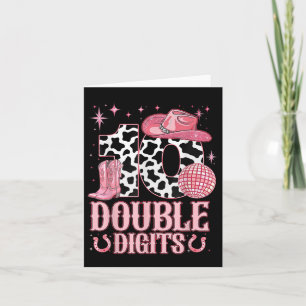 10. Geburtstag Girl Western Coquette Bow Cowgirl B Karte