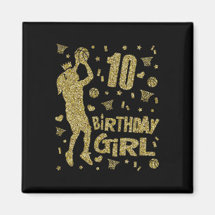 10. Geburtstag Girls Basketball Fans Spieler Alter Magnet