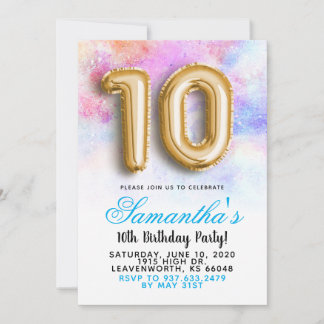 10. Geburtstag Gradient Einladung