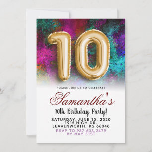10. Geburtstag Gradient Einladung