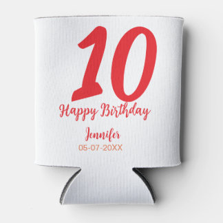 10. Geburtstag Hinzufügen Name Datum Jahr rote Vor Dosenkühler