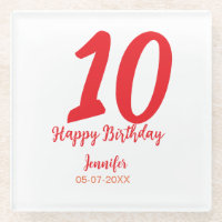 10. Geburtstag Hinzufügen Name Datum Jahr rote Vor