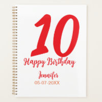 10. Geburtstag Hinzufügen Name Datum Jahr rote Vor
