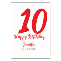 10. Geburtstag Hinzufügen Name Datum Jahr rote Vor
