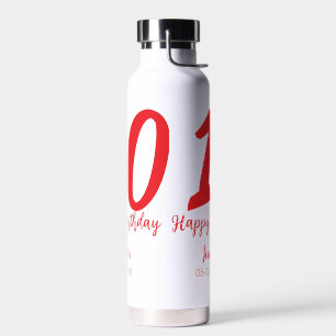 10. Geburtstag Hinzufügen Name Datum Jahr rote Vor Trinkflasche