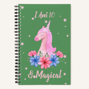10. Geburtstag Ich bin 10 & Magisches Einhorn Noti Notizbuch