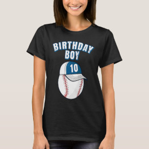 10. Geburtstag Junge 10 Jahre alter Baseball Playe T-Shirt