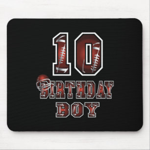 10. Geburtstag Junge 10 Jahre alter Fußball über i Mousepad