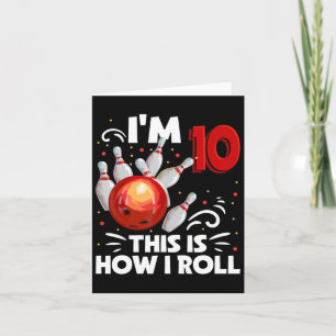 10. Geburtstag Junge Bowling So Roll ich 10 Ye Karte